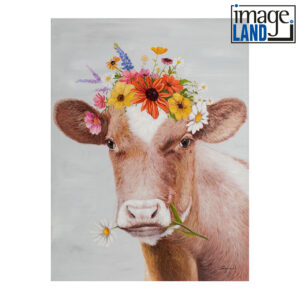 Imageland Bild Kuh mit Blumenkranz