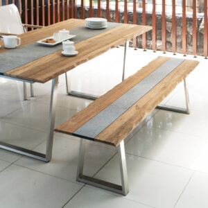 Zebra Bank Unyx 7151 Edelstahl/Teak - sofort verfügbar!