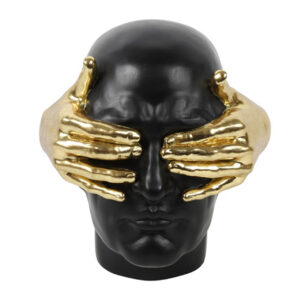 Deko-Ornament "KLAAS" schwarz/gold