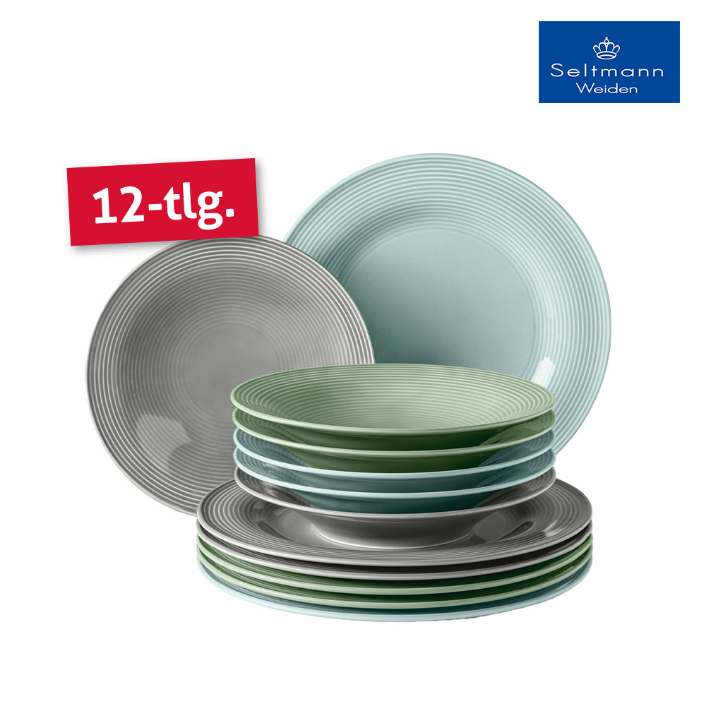 Seltmann Weiden Tafelservice Beat Color Glaze 12tlg - sofort verfügbar!