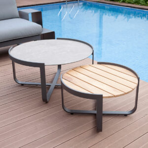 Zebra Fly Lounge Tischset 2er-Set 6238 Glaskeramik/Teak