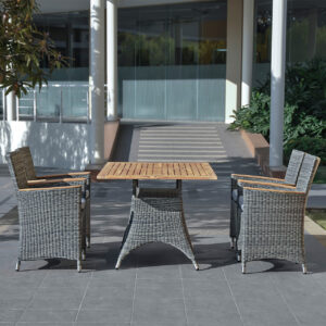 Zebra Sessel Status 20123 Aluminium/Teak grau