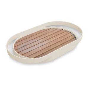 Zebra Tablett Give 6639 ovales Serviertablett taupe