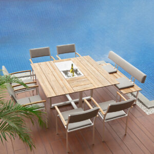 Zebra Sessel Quadux 7527 Edelstahl